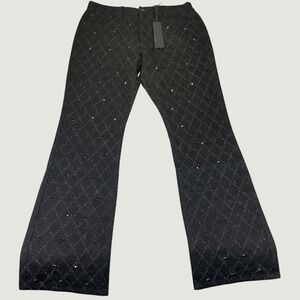NovaMen Wrecked In Jewels Jeans Mens 32 Black Stacked Flare NWT